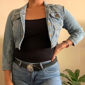 Cropped jean jacket